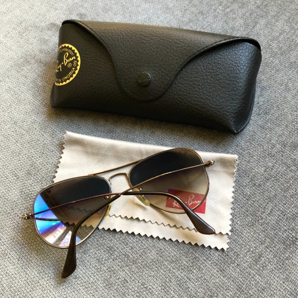 RAY-BAN-Aviator Light Brown Gradient Sunglasses main image 8